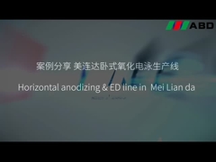 Equipo de línea de anodizado horizontal Tratamiento de la superficie de color