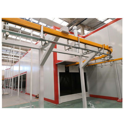 Horizontal Powder Coating Line Natural Gas Heating Powder Painting