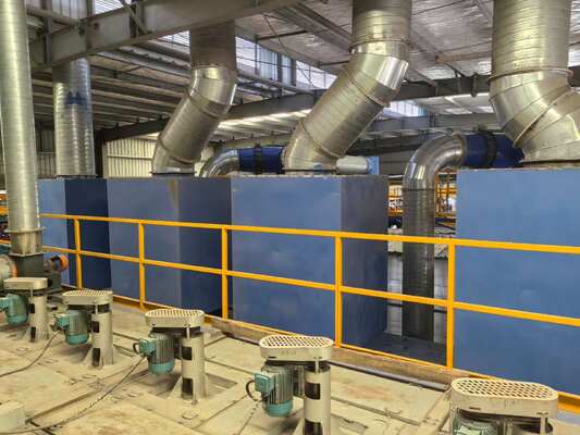 Exhausting System Vertical Powder Coating Line High-performance for Aluminum Profiles
