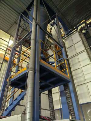 Multiple Heating Resource Aluminum Profiles Vertical Powder Coating Line