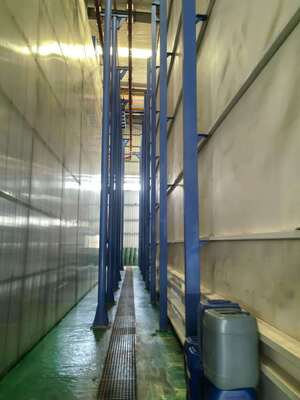 Pre-treatment  and Curing Oven System Powder Coating Aluminum Profiles Vertical Powder Coating Line