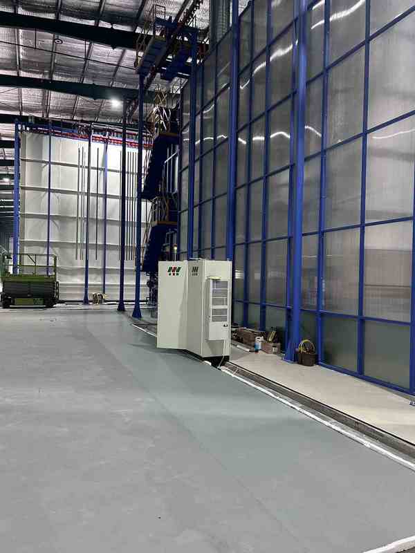 Degreasing Heating System Full-Automatic Vertical Powder Coating Line for Aluminum Profiles