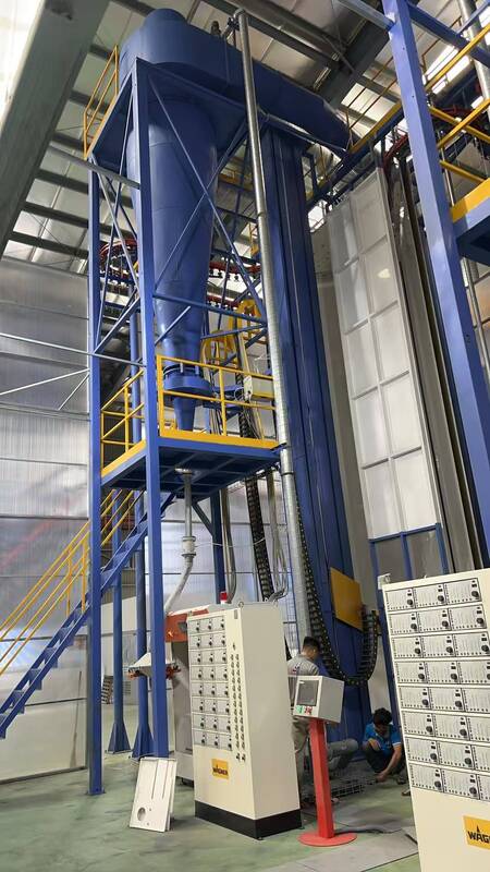 High-performance Spraying Full-Automatic  Customized for Customers  Vertical Powder Coating Line for Aluminum Profiles