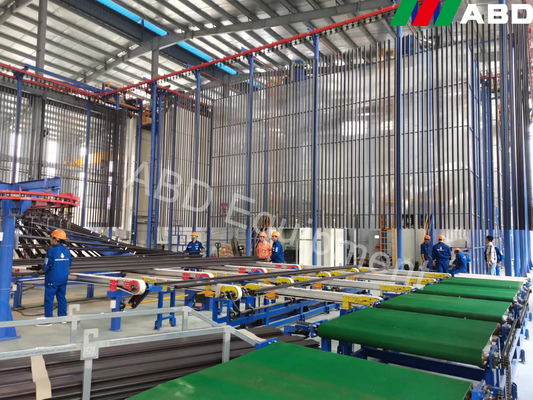 Línea de pintura del polvo de la planta del tratamiento previo de la inmersión del PLC para la superficie de metal